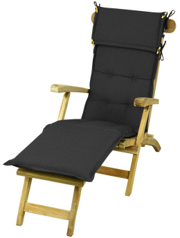 Poduszka na krzesło ogrodowe 189x44x5 cm Antracyt