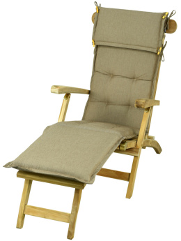 Poduszka na krzesło ogrodowe 189x44x5 cm Cappuccino