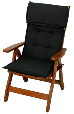 Poduszka na krzesło ogrodowe 117x50x5 cm Antracyt