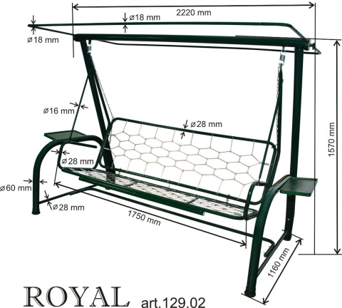 Huśtawka ogrodowa ROYAL Huśtawka ogrodowa ROYAL
